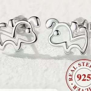 Puppy Dog Silver Earrings